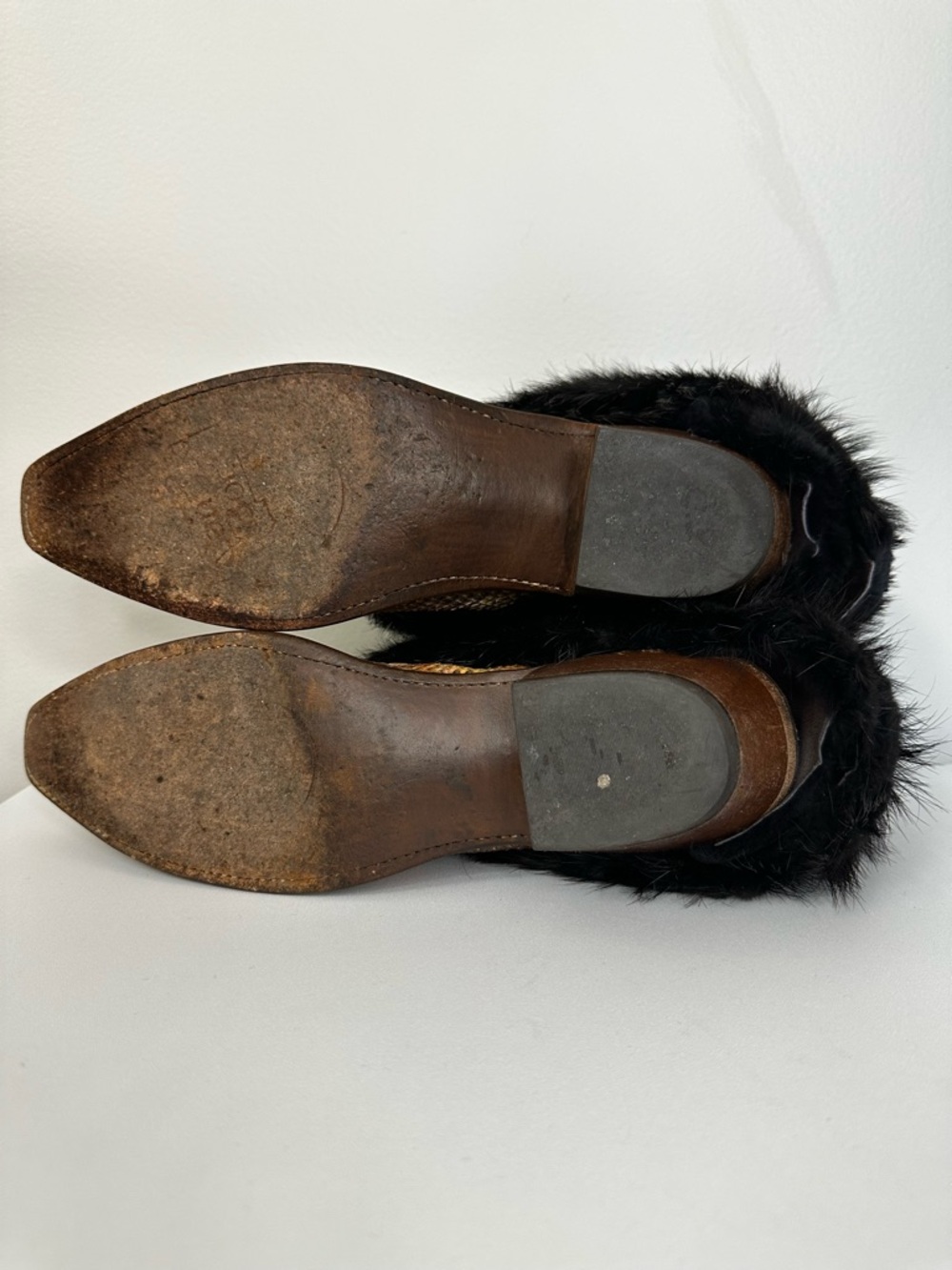 Lucchese Boots Exotic Fur Canty Western Heel Women’s Size 9.5 - Picture 11 of 13